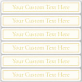 Sticker Texte personnalisable simple et élégant | Or blanc (Devant)