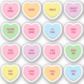 Sticker Texte personnalisé 16 Coeurs de conversation de la (Devant)