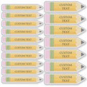 Sticker Texte personnalisé Crayon de l'école de l'enseigna (Devant)