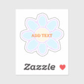 Sticker Texte personnalisé du dessin de fleur (Feuille)