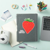 Sticker Texte personnalisé Fraise simple (Couverture iPad)