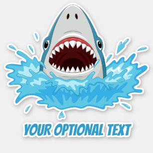 Sticker Texte personnalisé Funny Shark