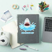 Sticker Texte personnalisé Funny Shark (Couverture iPad)