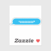 Sticker Texte personnalisé Haha Funny Arabe Bleu Bulle de (Feuille)