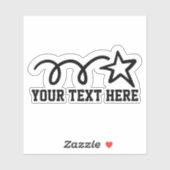 Sticker Texte personnalisé photo-star vinyle (Feuille)