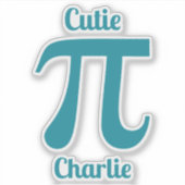 Sticker Texte personnalisé Pi/Cutie Pi (Devant)