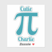 Sticker Texte personnalisé Pi/Cutie Pi (Feuille)