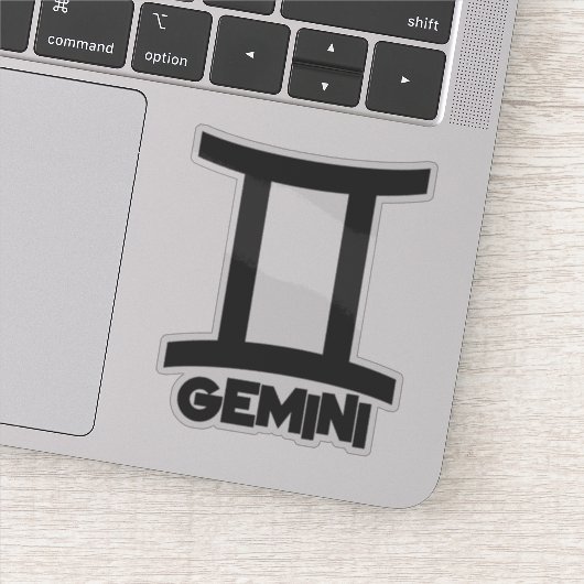 Sticker Texte personnalisé pour le signe du zodiaque Gemin (Détail)