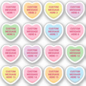 Sticker Texte personnalisé Saint Valentin 16 coeur de conv (Devant)