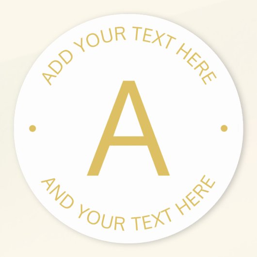 Sticker Texte personnalisé simple et moderne | Gold Transp