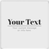 Sticker Texte rétro-moderne élégant | Noir & Blanc (Devant)