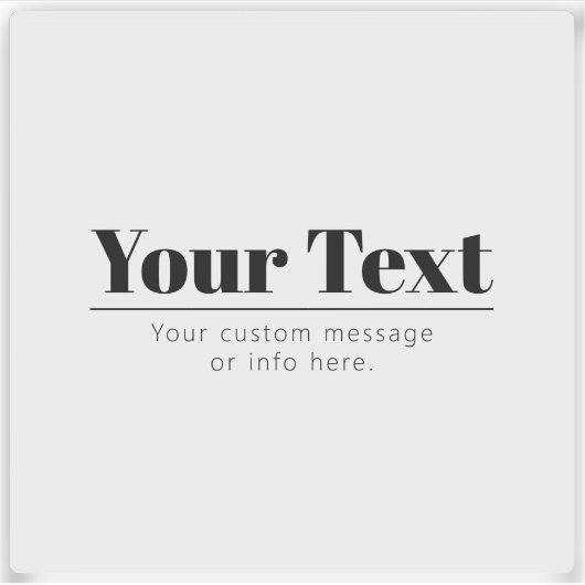 Sticker Texte rétro-moderne élégant | Noir & Blanc (Devant)