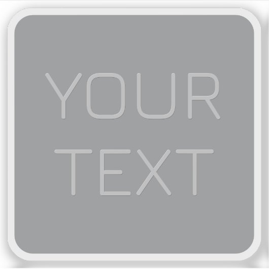 Sticker Texte simple à 3 dimensions | Gray (Devant)