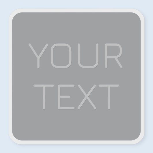 Sticker Texte simple d'apparence 3D | Gris