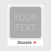 Sticker Texte simple d'apparence 3D | Gris (Feuille)