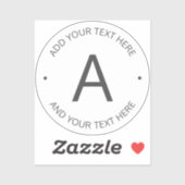 Sticker Texte simple et personnalisable | Gris et transpar (Feuille)