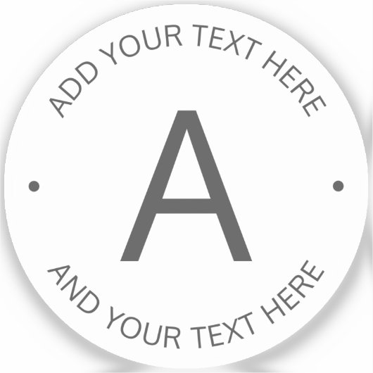 Sticker Texte simple et personnalisable | Gris et transpar (Recto)