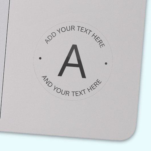 Sticker Texte simple et personnalisable | Gris et transpar