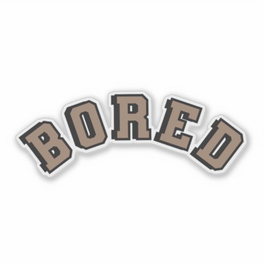 Sticker Texte uni marron (Devant)