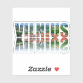 Sticker Texte Vilnius avec réflexion (Feuille)