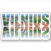 Sticker Texte Vilnius avec réflexion (Devant)