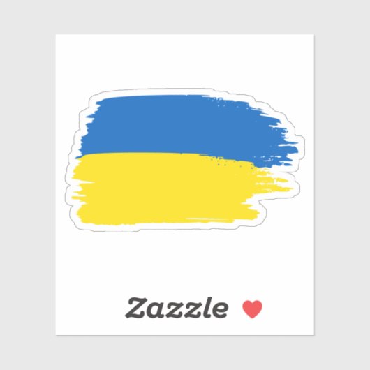 Sticker Texture de la peinture du drapeau ukrainien (Feuille)