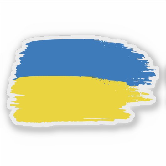 Sticker Texture de la peinture du drapeau ukrainien (Devant)