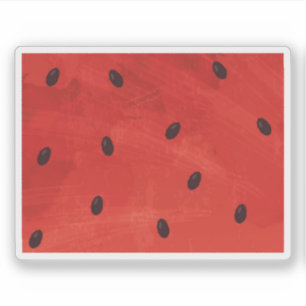 Sticker Texture de peinture à l'aquarelle de graines rouge