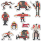 Sticker TF2 Mème mercenaires jeu d'autocollants (Devant)