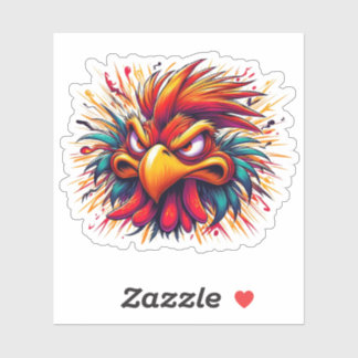 Sticker "Thad the Mad Rooster" Vinyl