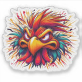 Sticker "Thad the Mad Rooster" Vinyl (Devant)