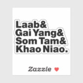 Sticker Thai Isaan Street Food (Feuille)