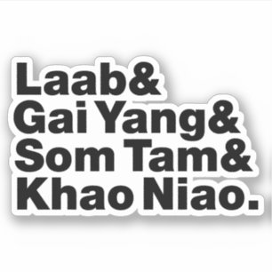 Sticker Thai Isaan Street Food