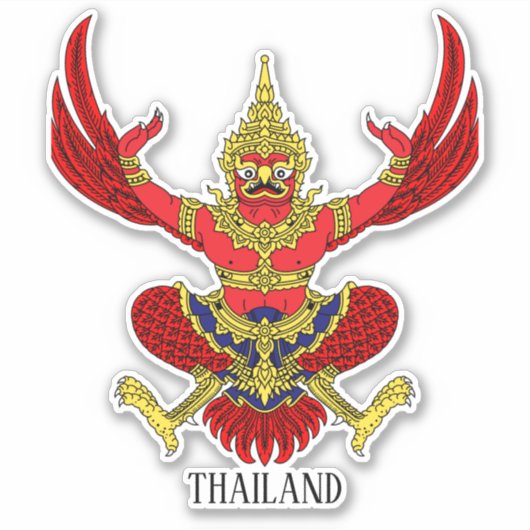 Sticker Thaïlande Nationale Emblème Patriotique (Devant)