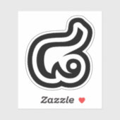 Sticker Thaïlande Numéro 8 / Huit / ๘ (Mauvais/Paire) Thaï (Feuille)