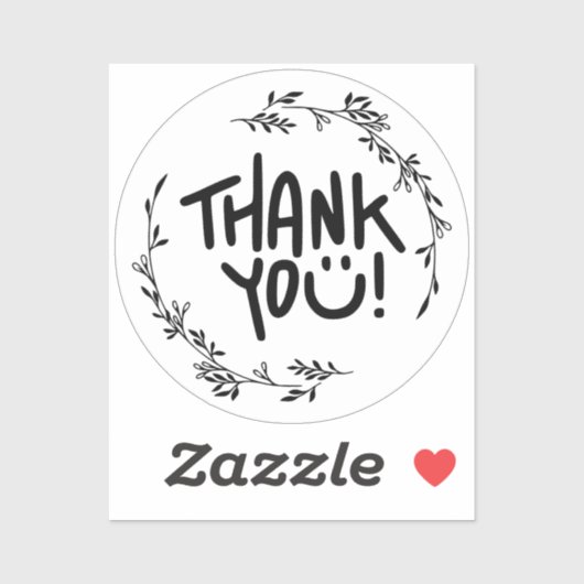 Sticker Thank You Smile (Feuille)