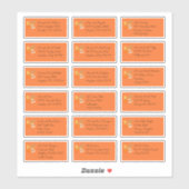 Sticker Thanksgiving 18 Nom du bénéficiaire individuel Adr (Feuille)