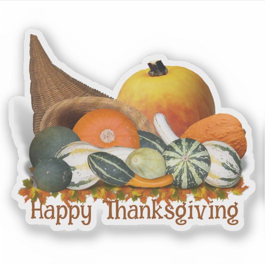 Sticker Thanksgiving Cornucopia (Devant)