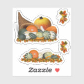 Sticker Thanksgiving Cornucopia (Feuille)