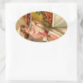  Sticker Thanksgiving Dinner Lady w/ Turkije (Tas)