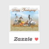 Sticker Thanksgiving Ducks - Pilgrims & Indians (Feuille)