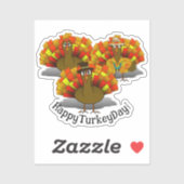 Sticker Thanksgiving Turkey Trio (Feuille)