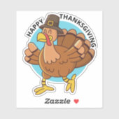 Sticker Thanksgiving Turquie (Feuille)