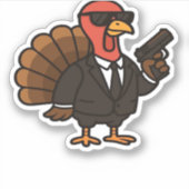 Sticker Thanksgiving Turquie avec Citrouille Pie Essential (Devant)