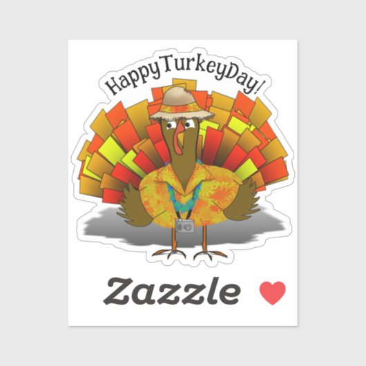 Sticker Thanksgiving Vacance Turquie (Feuille)