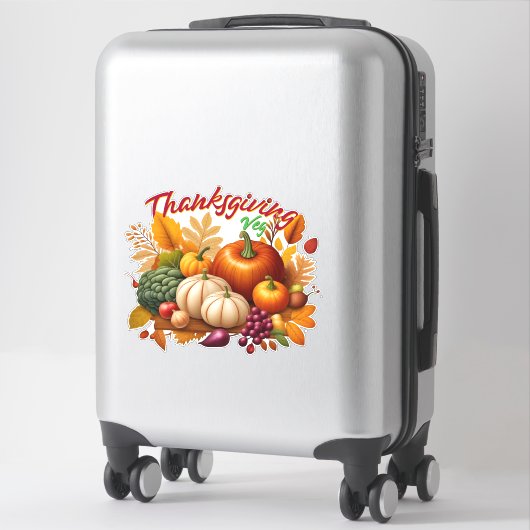 Sticker Thanksgiving Vegan (Sur valise)