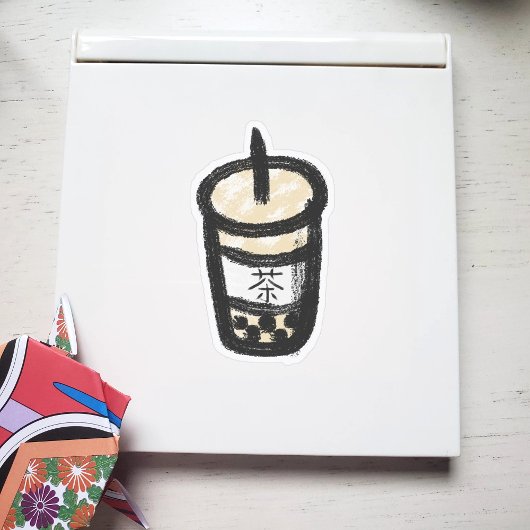 Sticker Thé à bulle avec Kanji Classic