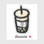 Sticker Thé à bulle avec Kanji Classic (Feuille)