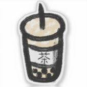 Sticker Thé à bulle avec Kanji Classic (Devant)