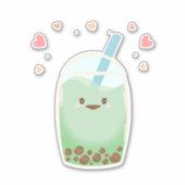 Sticker Thé à bulle de Matcha (Devant)